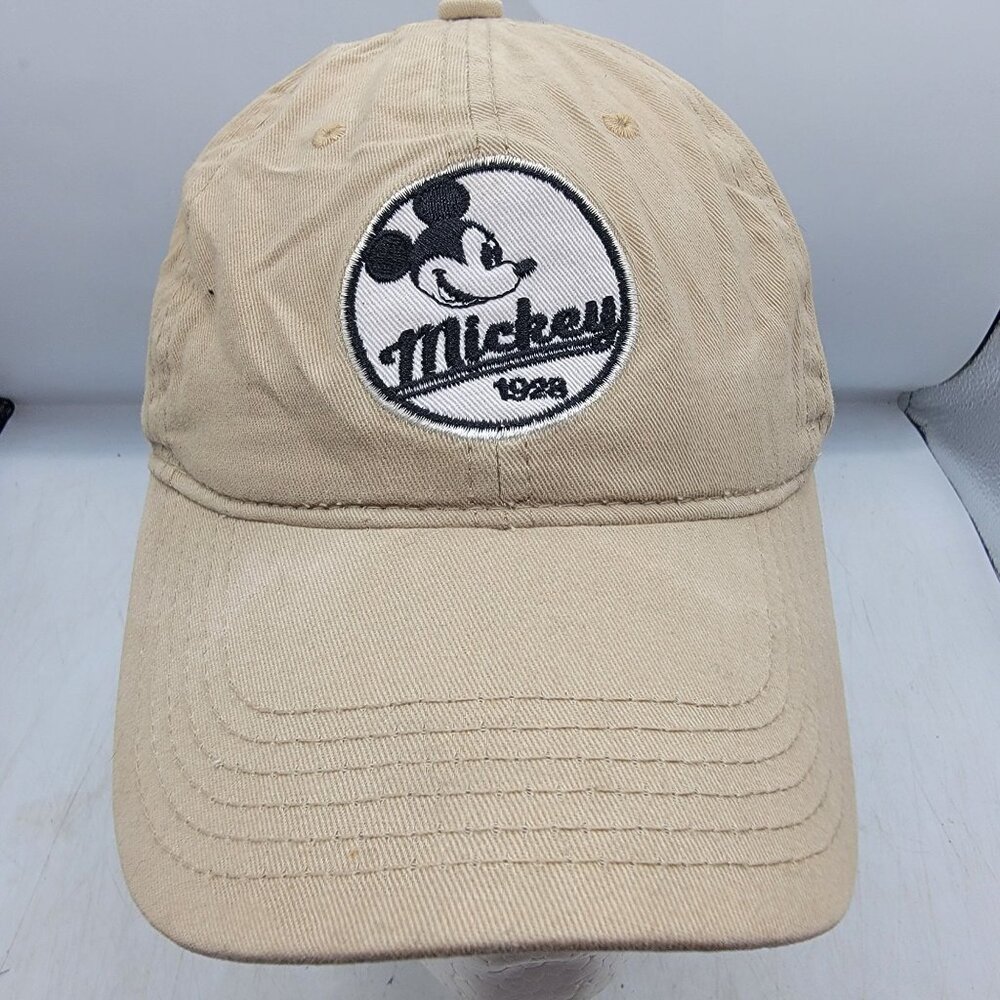 Disney Mickey Mouse Beige Baseball Hat Cap Adjustable Casual Outdoors Athletic